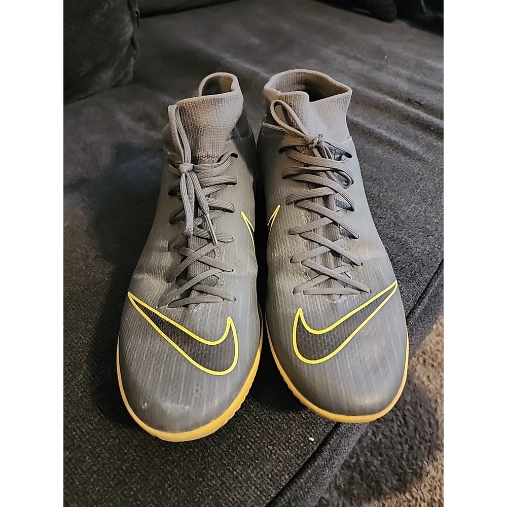 Size 9.5- Nike Mercurial Superfly 6 Pro FG Grey Opti Yellow